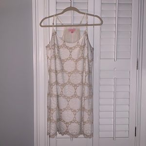 Lilly Pulitzer gold and white Dress